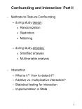 Confounding and Interaction: Part II