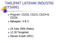 TAKLIMAT LATIHAN INDUSTRI ITS499