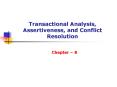 Transactional Analysis, Assertiveness, and Conflict Resolution