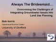 Always The Bridesmaid Overcoming the Challenges of Integrating Groundwater Issues into Land Use Plan