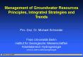 Management of Groundwater Resources