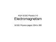 AQA GCSE Physics 33 Electromagnetism