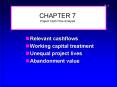 Relevant cashflows