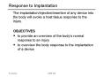 Response to Implantation