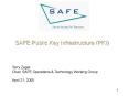 SAFE Public Key Infrastructure PKI