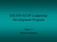 ESCOPACOP Leadership Development Program