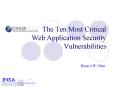 The Ten Most Critical Web Application Security Vulnerabilities