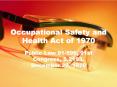 Occupational Safety and Health Act of 1970