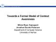 Towards a Formal Model of Context Awareness