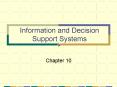 Information and Decision Support Systems