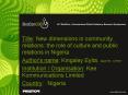 Title: New dimensions in community relations: the role of culture and public relations in Nigeria