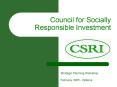 Council for Socially Responsible Investment