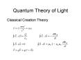 Quantum Theory of Light