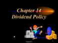 Chapter 14 Dividend Policy