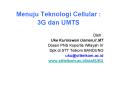 Menuju Teknologi Cellular : 3G dan UMTS