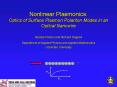 Nonlinear Plasmonics: Optics of Surface Plasmon Polariton Modes in an Optical Nanowire