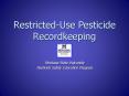 RestrictedUse Pesticide Recordkeeping