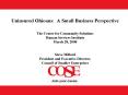 Uninsured Ohioans: A Small Business Perspective The Center for Community Solutions Human Services In