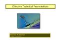 Effective Technical Presentations
