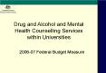 Situational Analysis Counselling services in universities