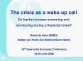 The crisis as a wakeup call Do banks increase screening and monitoring during a financial crisis