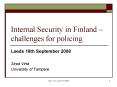 Internal Security in Finland challenges for policing