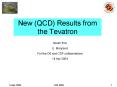 New QCD Results from the Tevatron