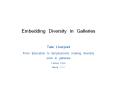 Embedding Diversity in Galleries
