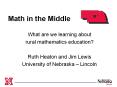Math in the Middle