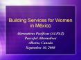Building Services for Women in Mxico