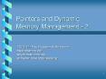 Pointers and Dynamic Memory Management 2