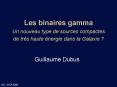 Les binaires gamma Un nouveau type de sources compactes de trs haute nergie dans la Galaxie