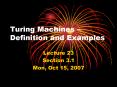 Turing Machines Definition and Examples
