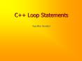 C   Loop Statements