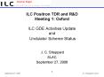 ILC Positron TDR and R