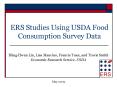 ERS Studies Using USDA Food Consumption Survey Data