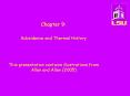 Subsidence and Thermal History