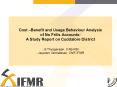 Cost Benefit and Usage Behaviour Analysis of No Frills Accounts: A Study Report on Cuddalore Distric