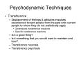 Psychodynamic Techniques