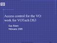 Access control for the VO: work for VOTech DS3