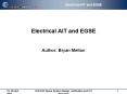 Electrical AIT and EGSE