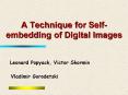A Technique for Selfembedding of Digital Images