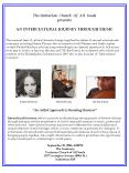 The Unitarian Church Of All Souls presents AN INTERCULTURAL JOURNEY THROUGH MUSIC