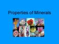 Properties of Minerals
