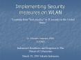Implementing Security measures on WLAN