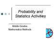 Probability and Statistics Activities
