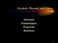 Alcohols, Phenols, and Ethers