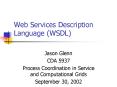 Web Services Description Language WSDL
