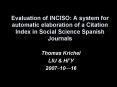 Evaluation of INCISO: A system for automatic elaboration of a Citation Index in Social Science Spani