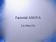 Factorial ANOVA
